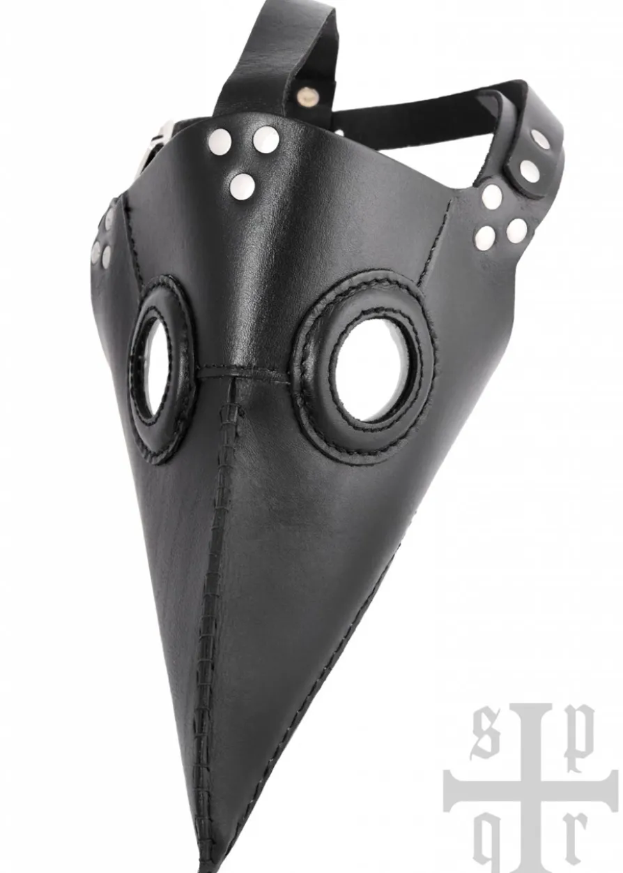 Pestdoktor Set - Maske und Hut aus Leder