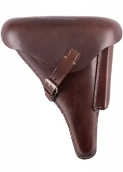 Pistolenholster für P08 aus braunem Leder
