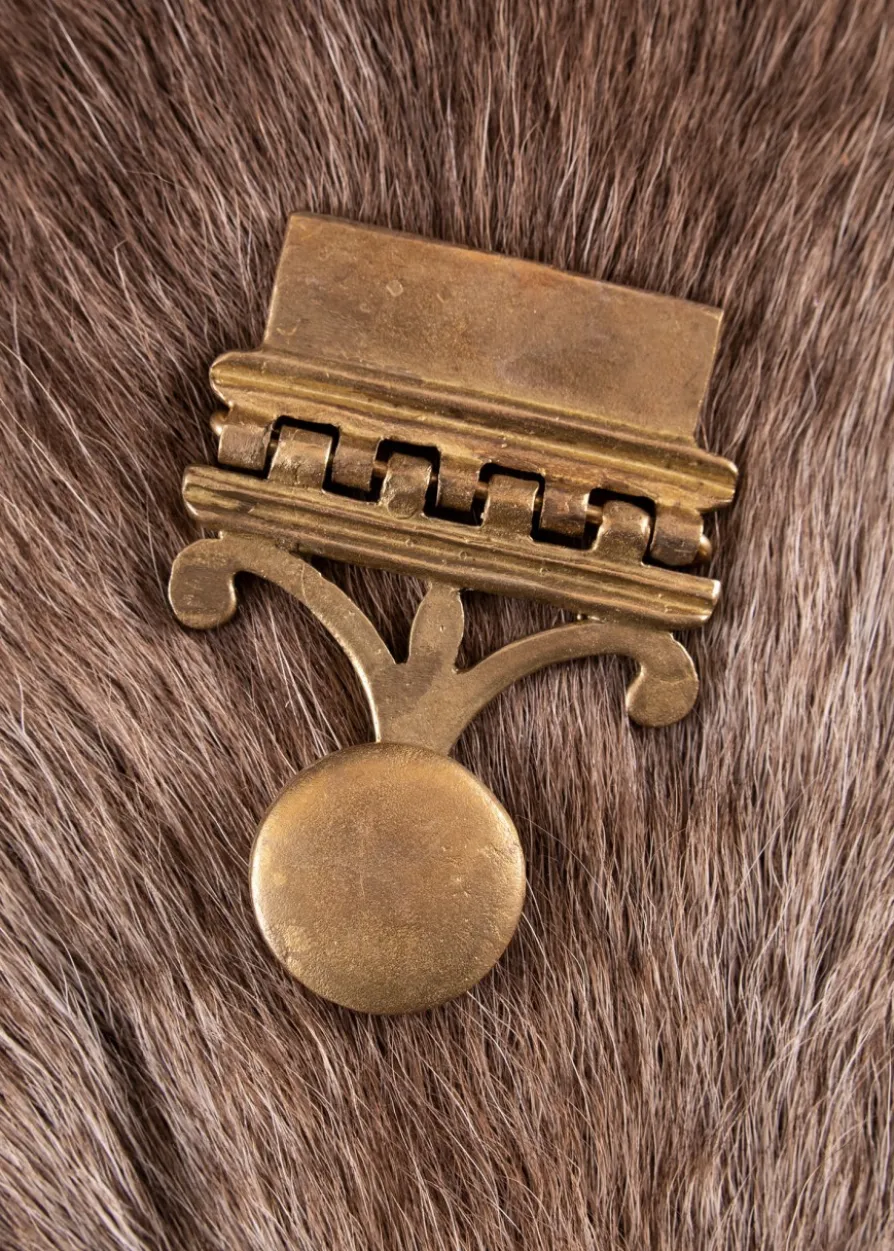 Pugio-Halter für Römergürtel, Vindonissa-Muster, Messing, Paar