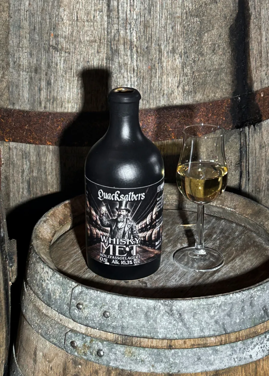 Quacksalbers Whisky Met, Holzfassgelagert, 0,5l, 16,3% vol. Alk.