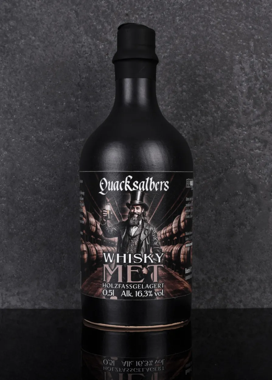 Quacksalbers Whisky Met, Holzfassgelagert, 0,5l, 16,3% vol. Alk.