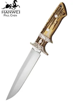 Ranger Bowie Messer mit Drop-Point-Klinge und Hirschhorngriff