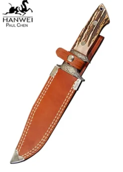 Ranger Bowie Messer mit Drop-Point-Klinge und Hirschhorngriff