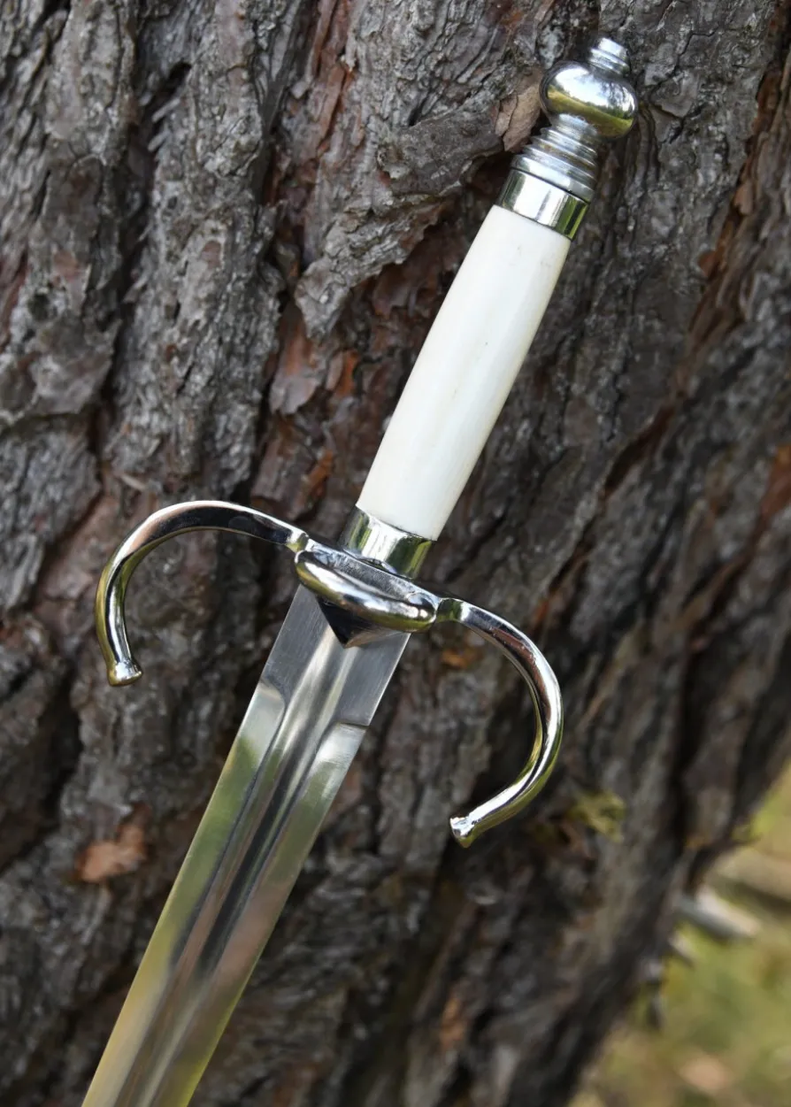 Rapier-Begleitdolch, 16. Jh., mit Lederscheide