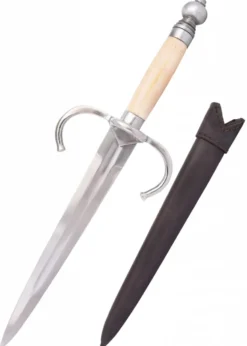 Rapier-Begleitdolch, 16. Jh., mit Lederscheide