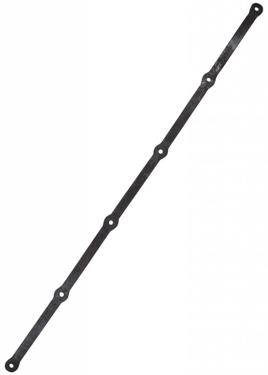 Rechteckige Stahlstange für Mittelalterlager, 6 Löcher, ca. 150 cm