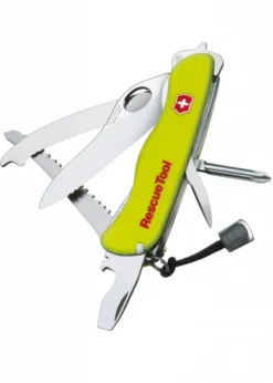 RescueTool Einhänder Wellensch., gelb nachleuchtend, Nylon-Etui