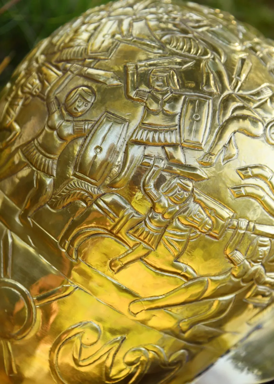 Ribchester Kavalleriehelm, Messing und Stahl
