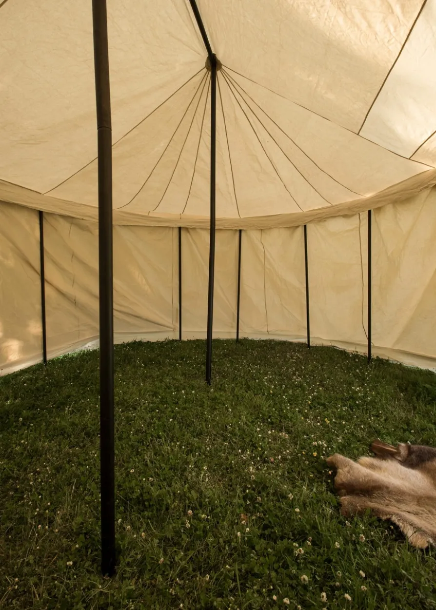 Ritterzelt Burgund, 4 x 6 m, 425 gsm, naturfarben