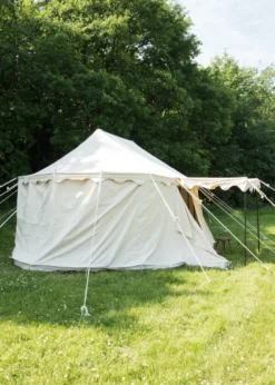 Ritterzelt Burgund, 4 x 6 m, 425 gsm, naturfarben