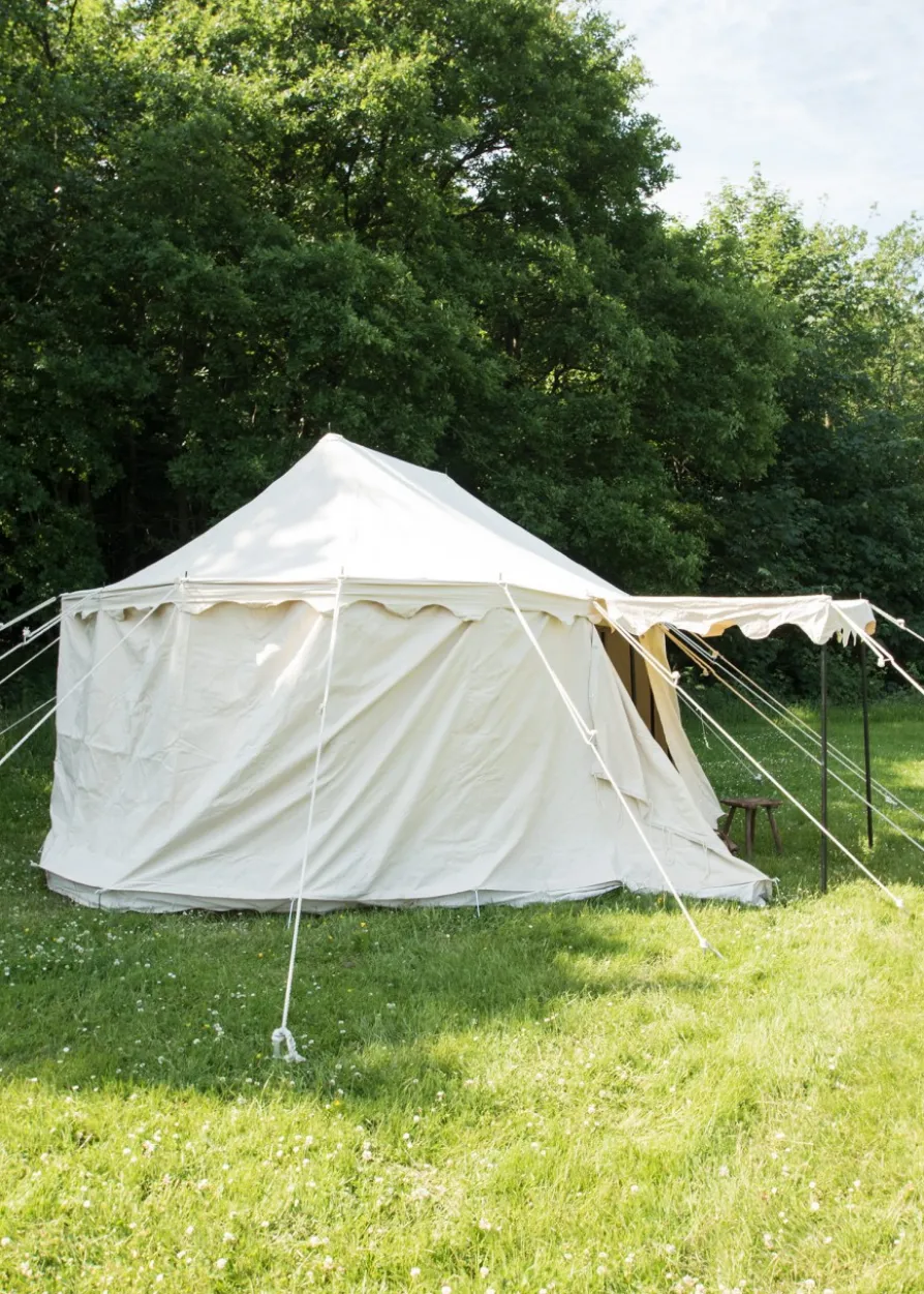 Ritterzelt Burgund, 4 x 6 m, 425 gsm, naturfarben