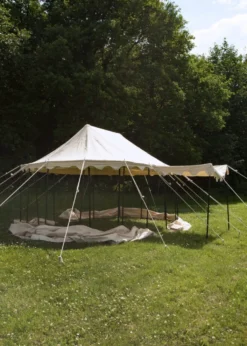 Ritterzelt Burgund, 4 x 6 m, 425 gsm, naturfarben