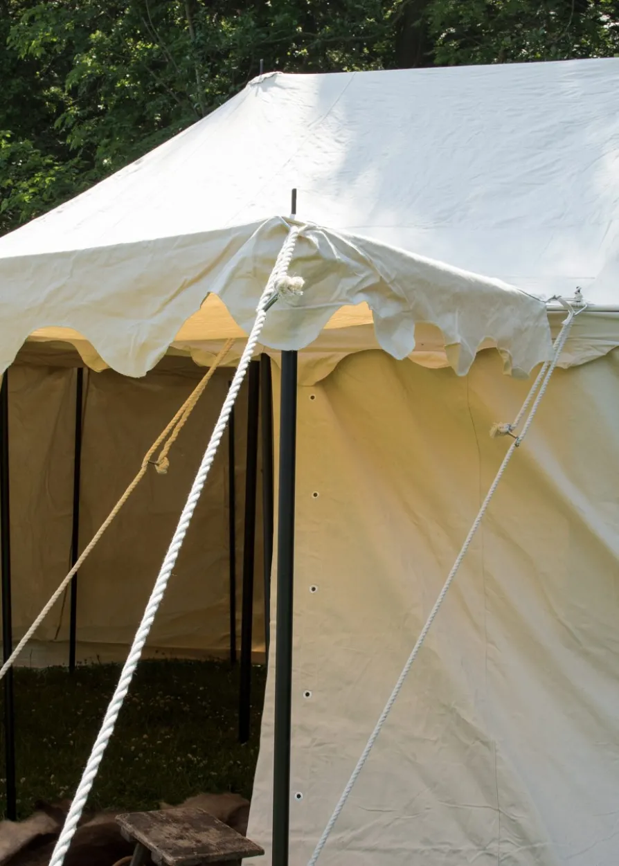 Ritterzelt Burgund, 5 x 8 m, 425 gsm, naturfarben, Mittelalterzelt
