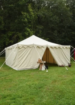 Ritterzelt Herold, 5 x 5 m, 425 gsm, naturfarben