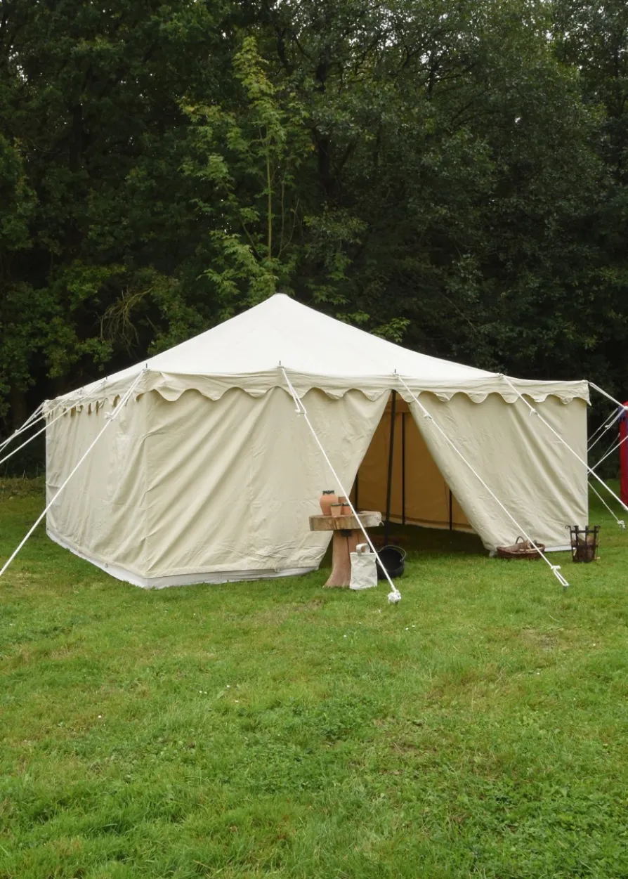 Ritterzelt Herold, 6 x 6 m, 425 gsm, naturfarben