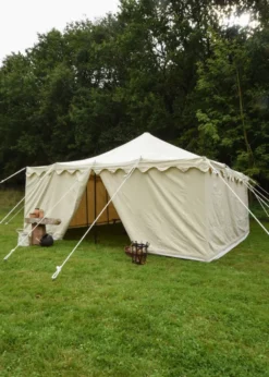 Ritterzelt Herold, 6 x 6 m, 425 gsm, naturfarben