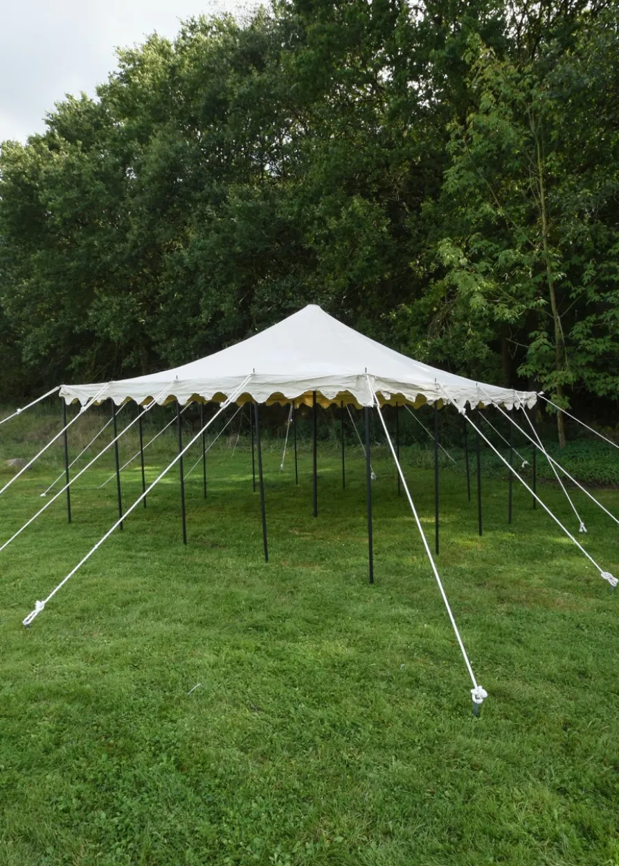 Ritterzelt Herold, 6 x 6 m, 425 gsm, naturfarben