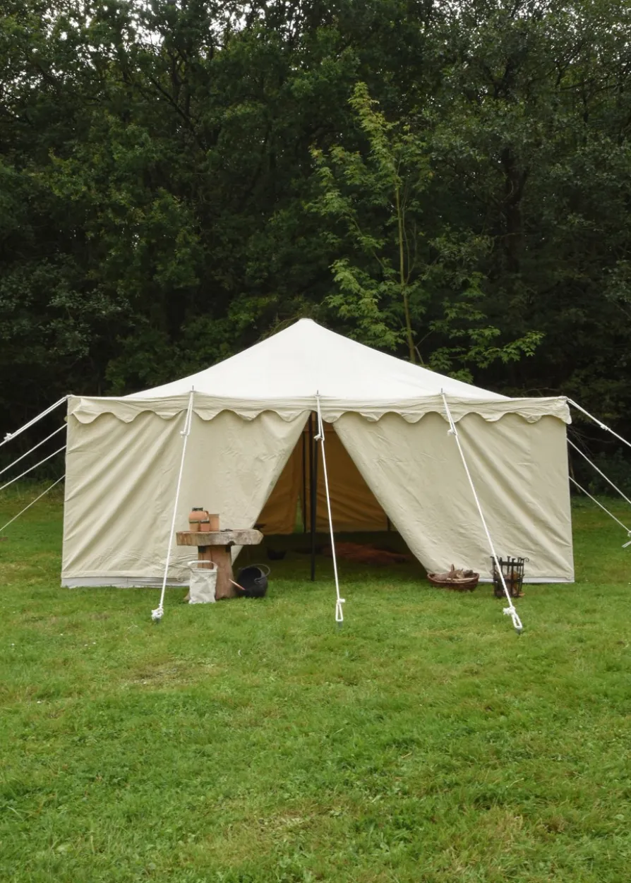 Ritterzelt Herold, 6 x 6 m, 425 gsm, naturfarben