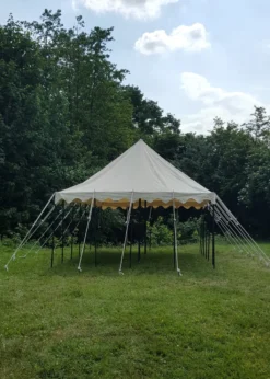 Ritterzelt Markward, 6 x 4 m, 425 gsm, natur