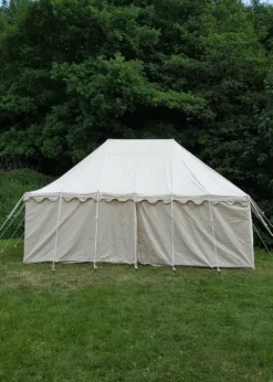 Ritterzelt Markward, 6 x 4 m, 425 gsm, natur