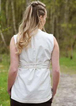 Ärmellose Mittelalter-Bluse Levke, natur