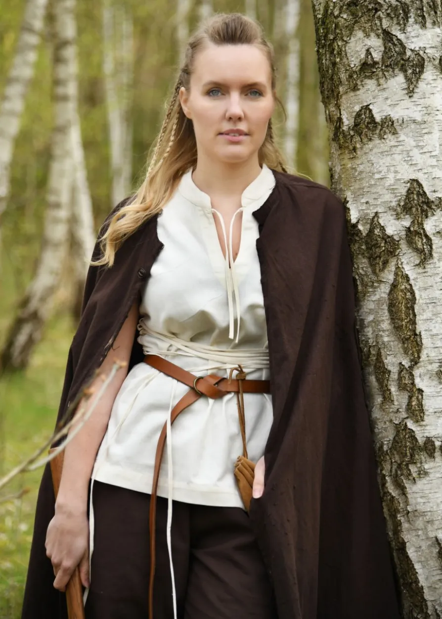 Ärmellose Mittelalter-Bluse Levke, natur