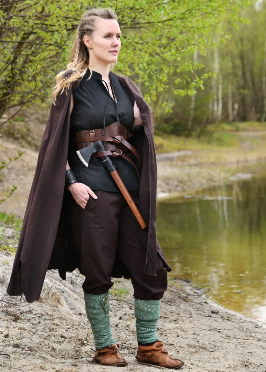 Ärmellose Mittelalter-Bluse Levke, schwarz