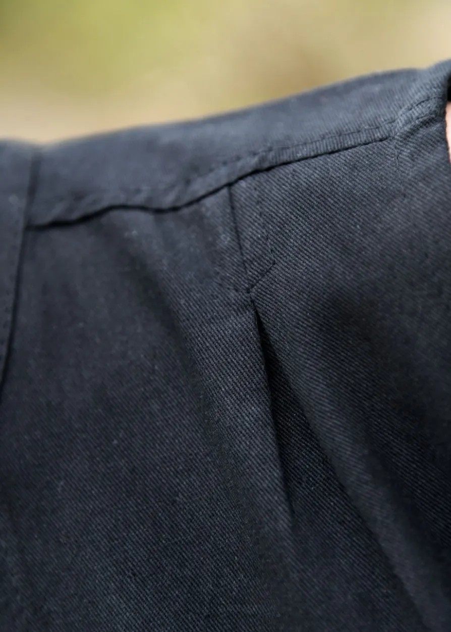 Ärmellose Mittelalter-Bluse Levke, schwarz