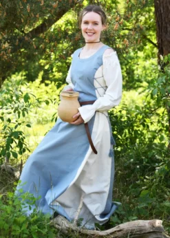 Ärmelloses Überkleid Jarle, Trägerkleid, blaugrau/natur
