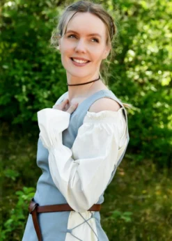 Ärmelloses Überkleid Jarle, Trägerkleid, blaugrau/natur
