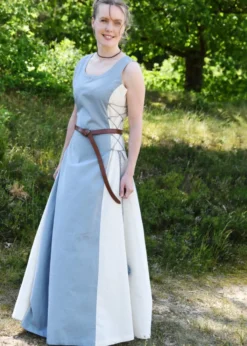 Ärmelloses Überkleid Jarle, Trägerkleid, blaugrau/natur