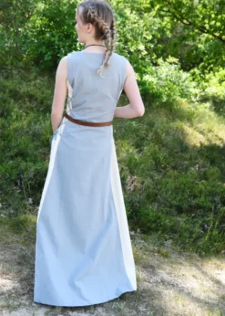 Ärmelloses Überkleid Jarle, Trägerkleid, blaugrau/natur