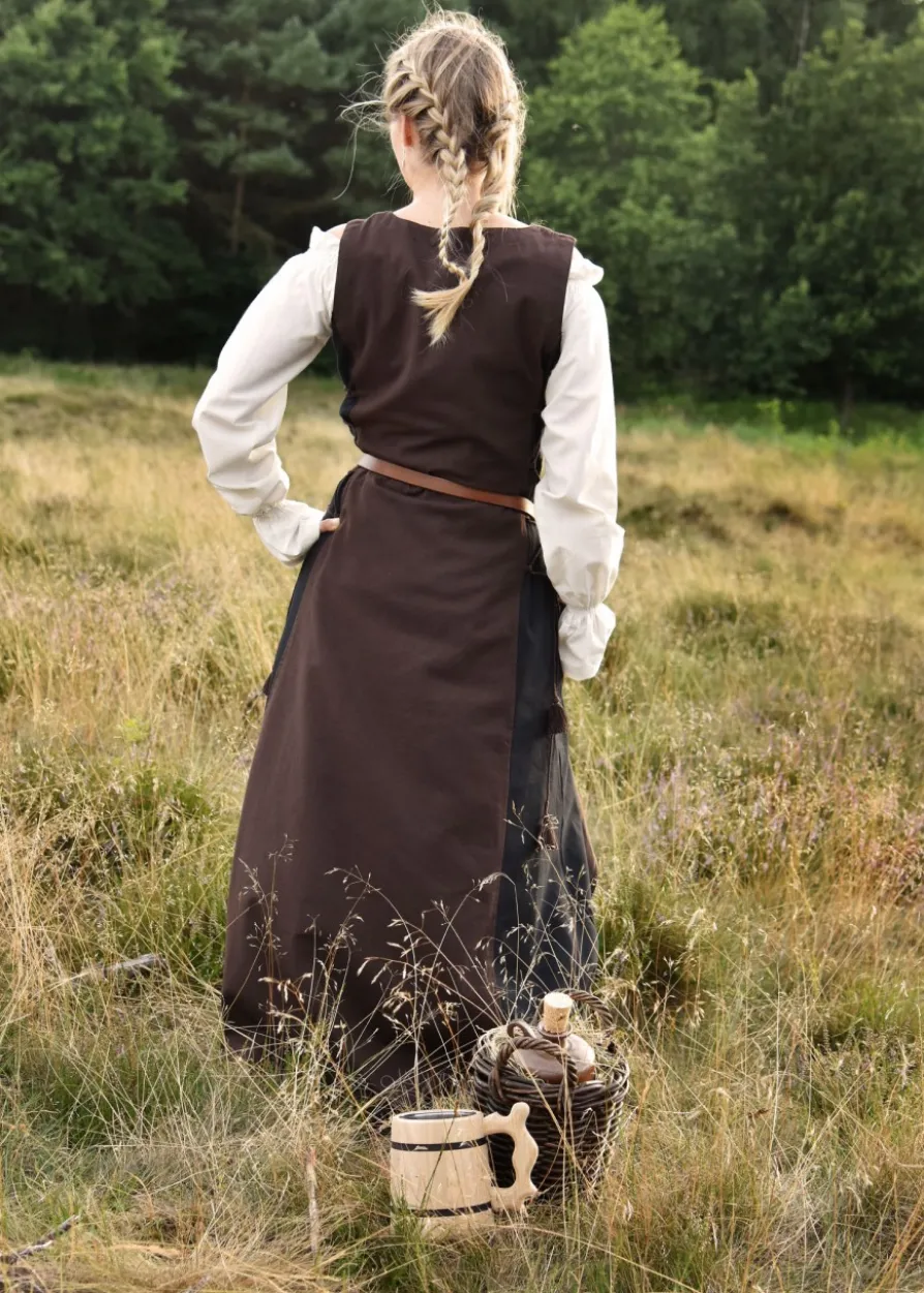 Ärmelloses Überkleid Jarle, Trägerkleid, braun/schwarz