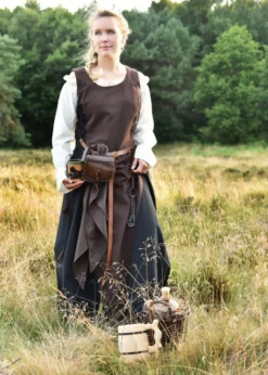 Ärmelloses Überkleid Jarle, Trägerkleid, braun/schwarz