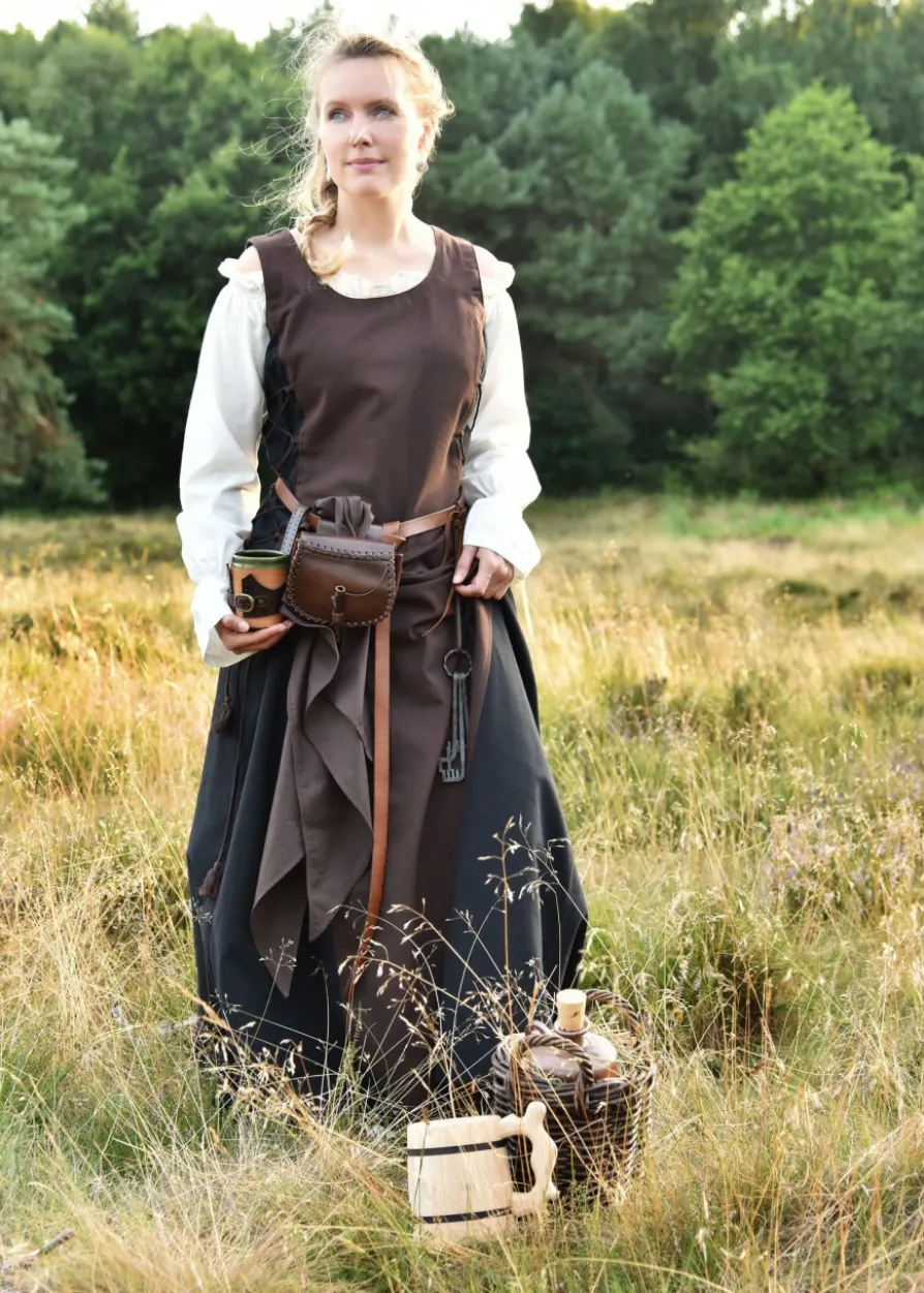 Ärmelloses Überkleid Jarle, Trägerkleid, braun/schwarz
