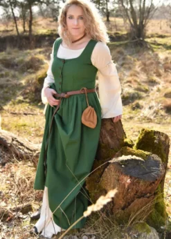 Ärmelloses Mittelalterkleid, Trägerkleid Lene, grün