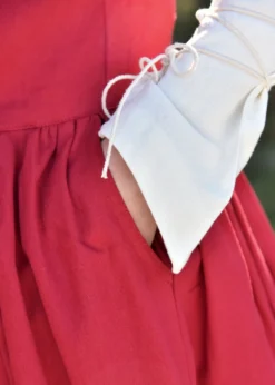 Ärmelloses Mittelalterkleid, Trägerkleid Lene, rot