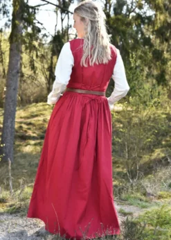 Ärmelloses Mittelalterkleid, Trägerkleid Lene, rot
