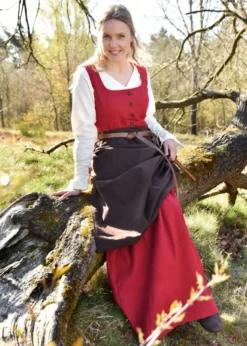 Ärmelloses Mittelalterkleid, Trägerkleid Lene, rot