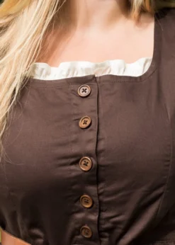 Ärmelloses Mittelalterkleid, Trägerkleid Lene, braun