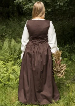 Ärmelloses Mittelalterkleid, Trägerkleid Lene, braun