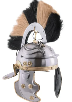 Römerhelm Imperial Gallic -G- Weisenau aus Stahl mit Helmbusch