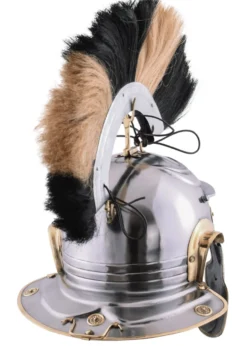 Römerhelm Imperial Gallic -G- Weisenau aus Stahl mit Helmbusch
