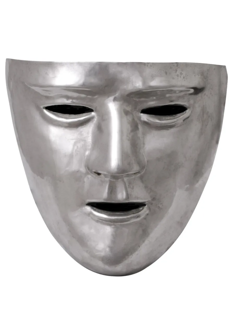 Römische Gesichtsmaske, Messing verzinnt