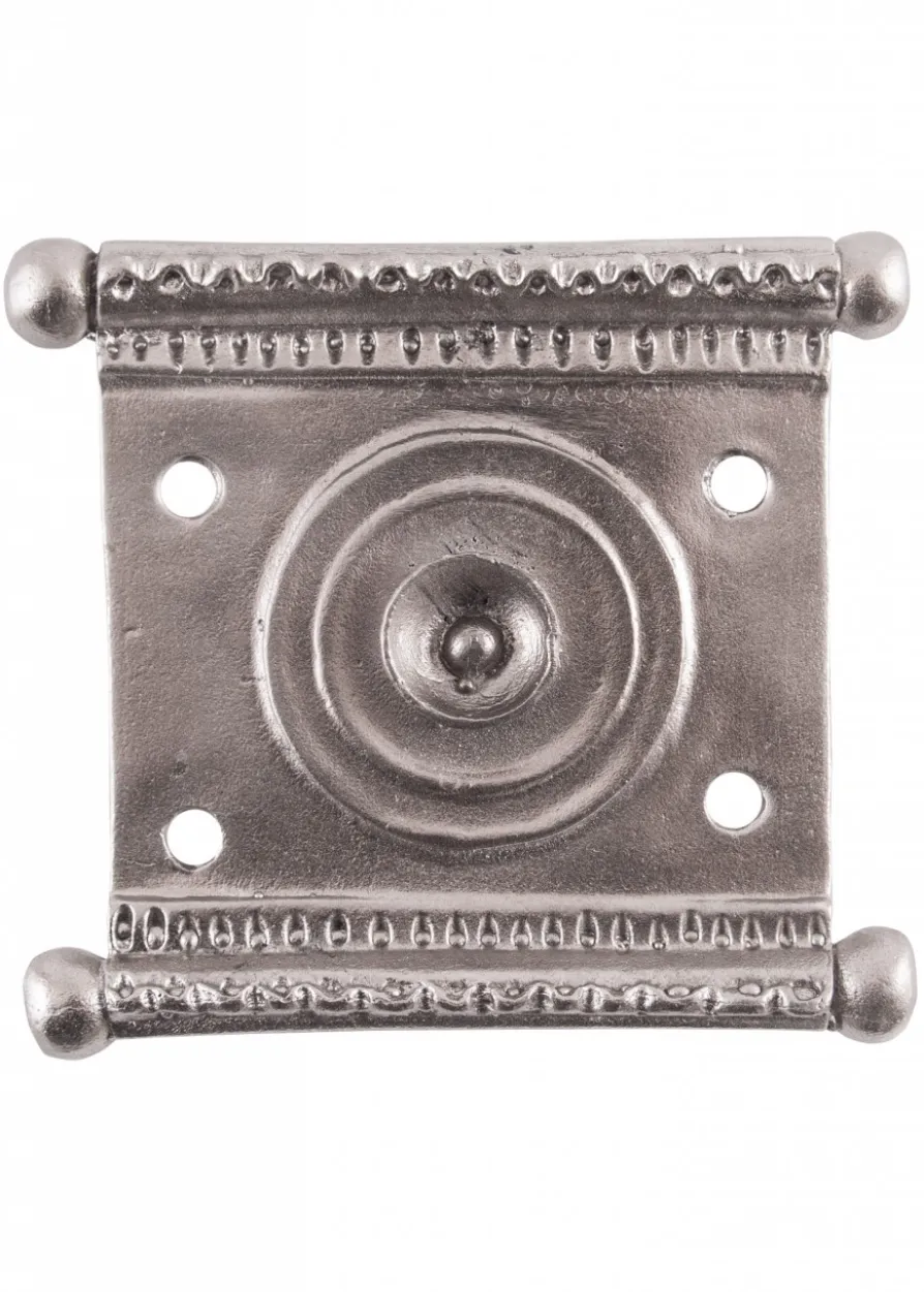 Römische Gürtelplatte, Tekija-Muster, verzinntes Messing