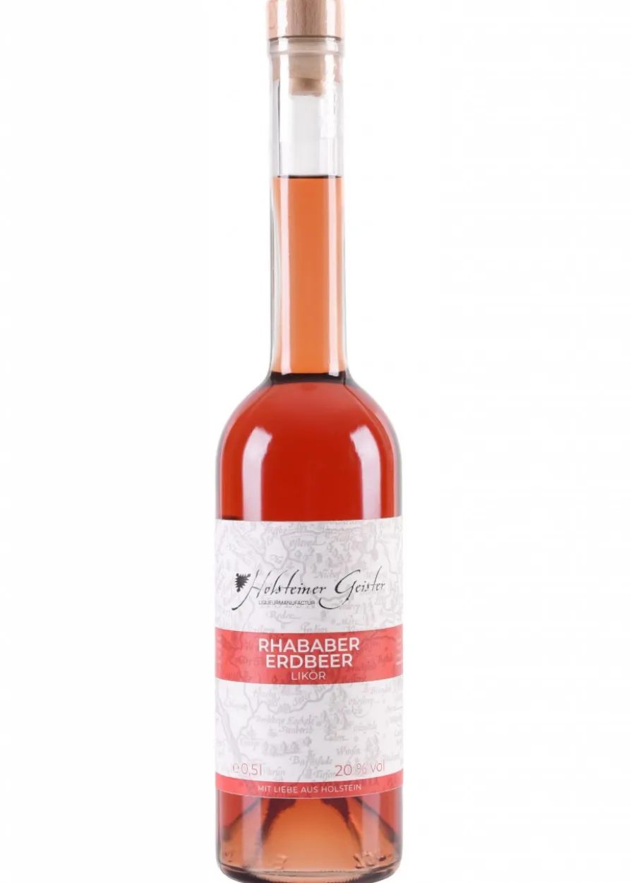 Rosales, Erdbeer-Rhabarber Likör, 20% vol. Alk., 0,5l Flasche - Holsteiner Geister
