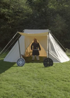 Sachsenzelt Jorvik, 4 x 6 m, 425 gsm, naturfarben