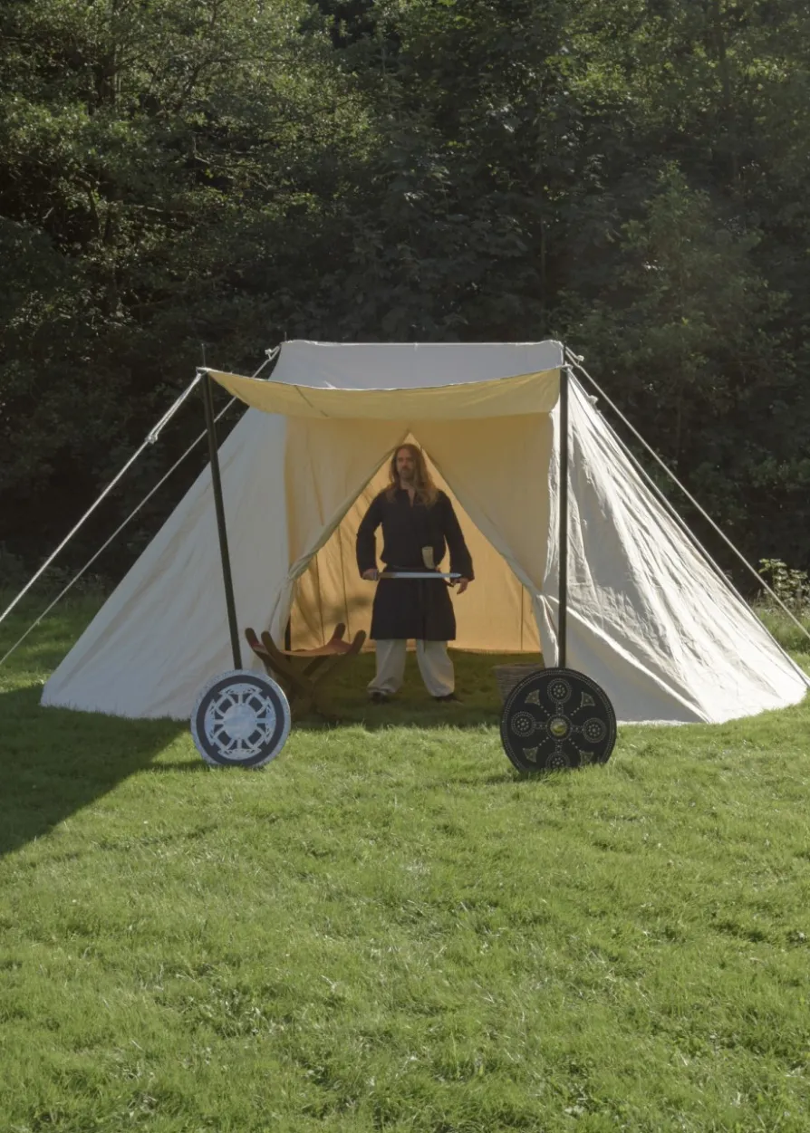 Sachsenzelt Jorvik, 4 x 6 m, 425 gsm, naturfarben