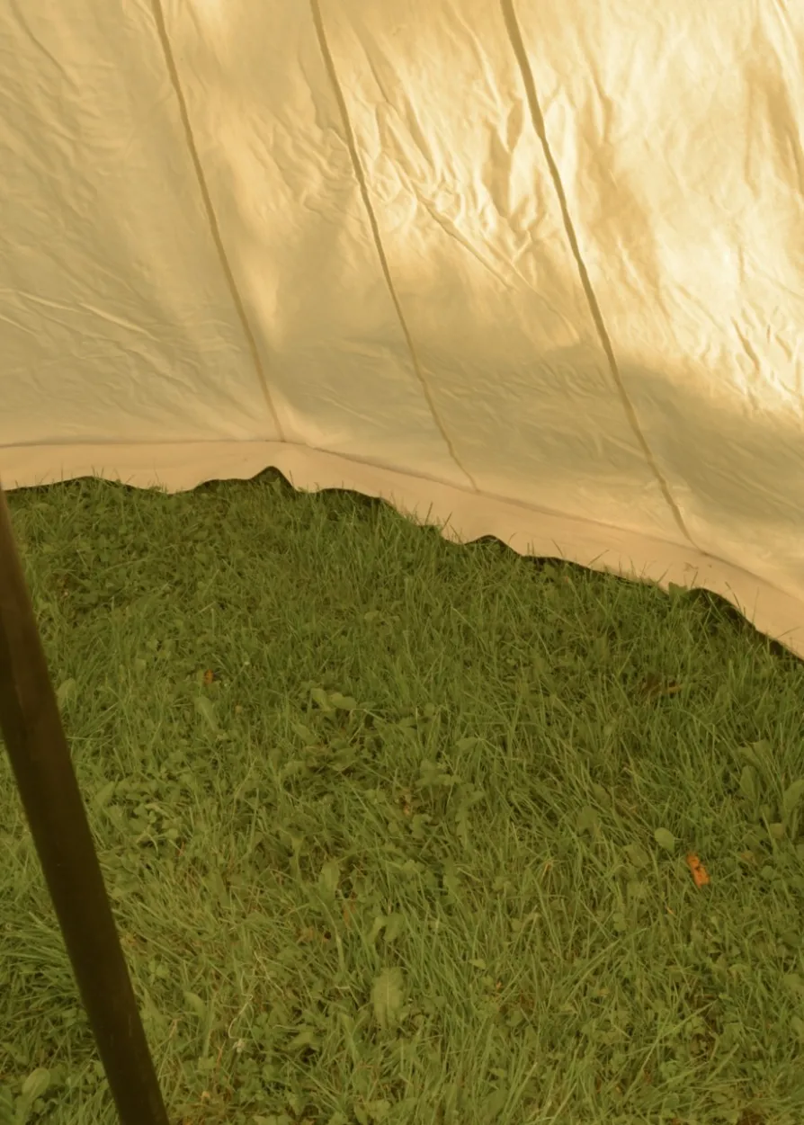 Sachsenzelt Jorvik, 4 x 6 m, 425 gsm, naturfarben