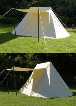 Sachsenzelt Jorvik, 3 x 5 m, 340 gsm, naturfarben